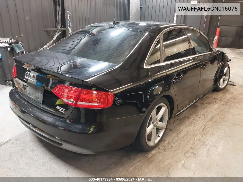 2012 Audi A4 2.0T Premium VIN: WAUFFAFL6CN016076 Lot: 40179994