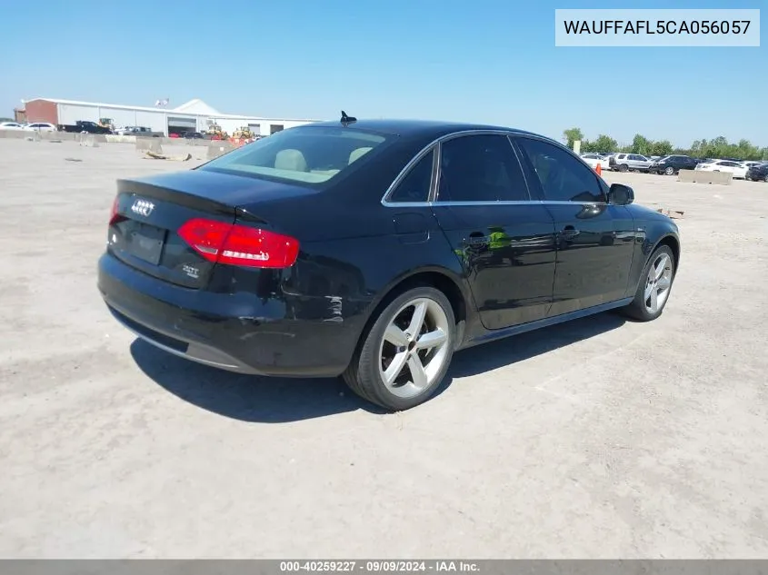 2012 Audi A4 2.0T Premium VIN: WAUFFAFL5CA056057 Lot: 40259227