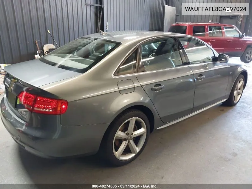 WAUFFAFL8CA097024 2012 Audi A4 2.0T Premium