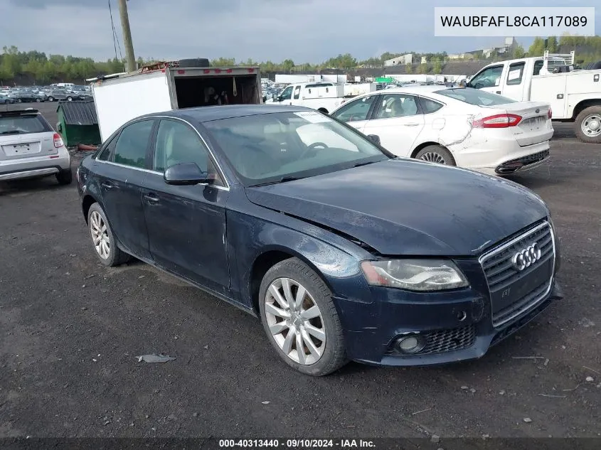 WAUBFAFL8CA117089 2012 Audi A4 2.0T Premium