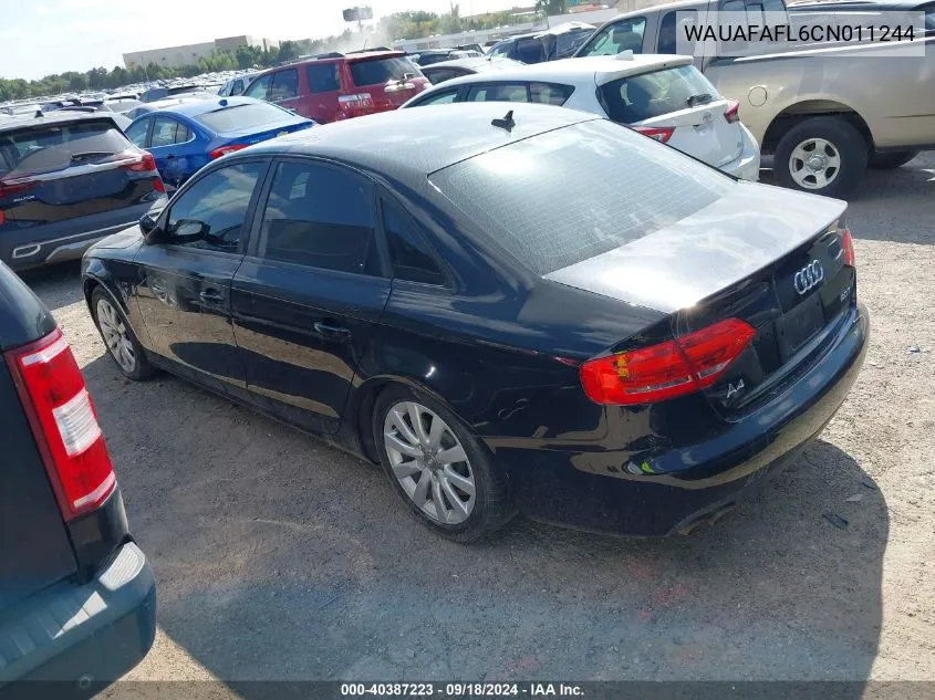 WAUAFAFL6CN011244 2012 Audi A4 2.0T Premium