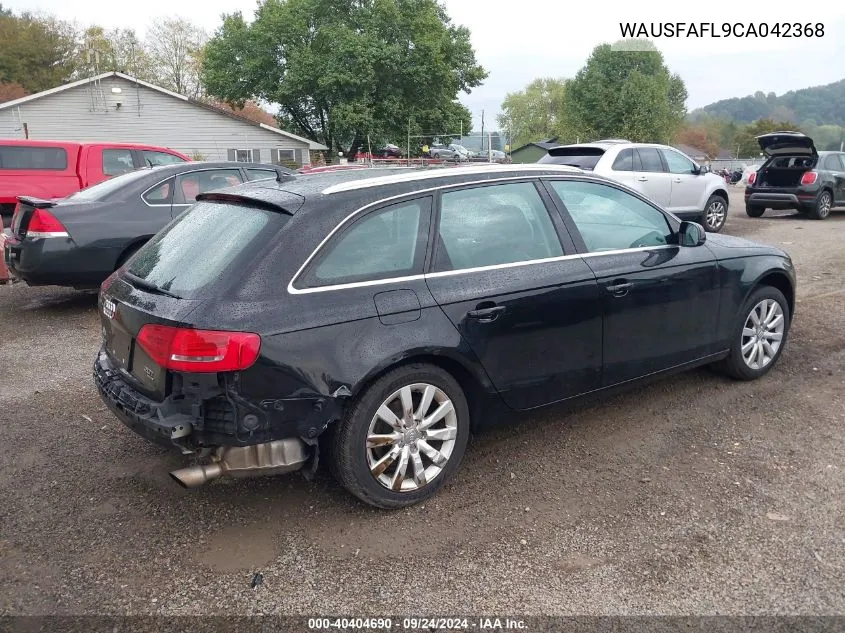 2012 Audi A4 2.0T Premium VIN: WAUSFAFL9CA042368 Lot: 40404690