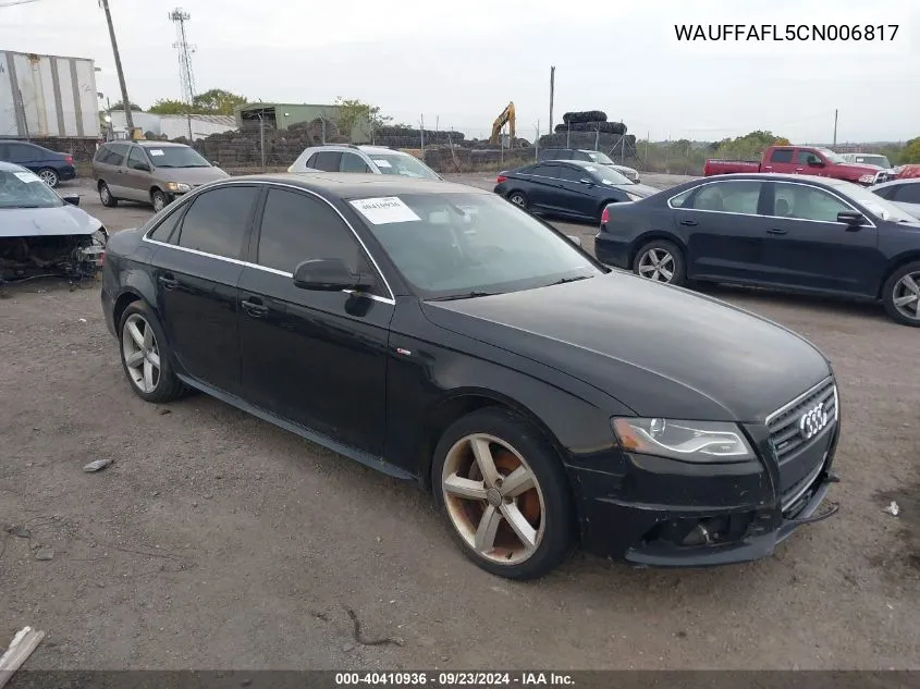 WAUFFAFL5CN006817 2012 Audi A4 2.0T Premium