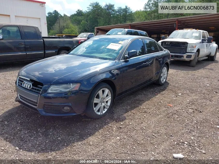 2012 Audi A4 2.0T Premium VIN: WAUBFAFL6CN006873 Lot: 40420511