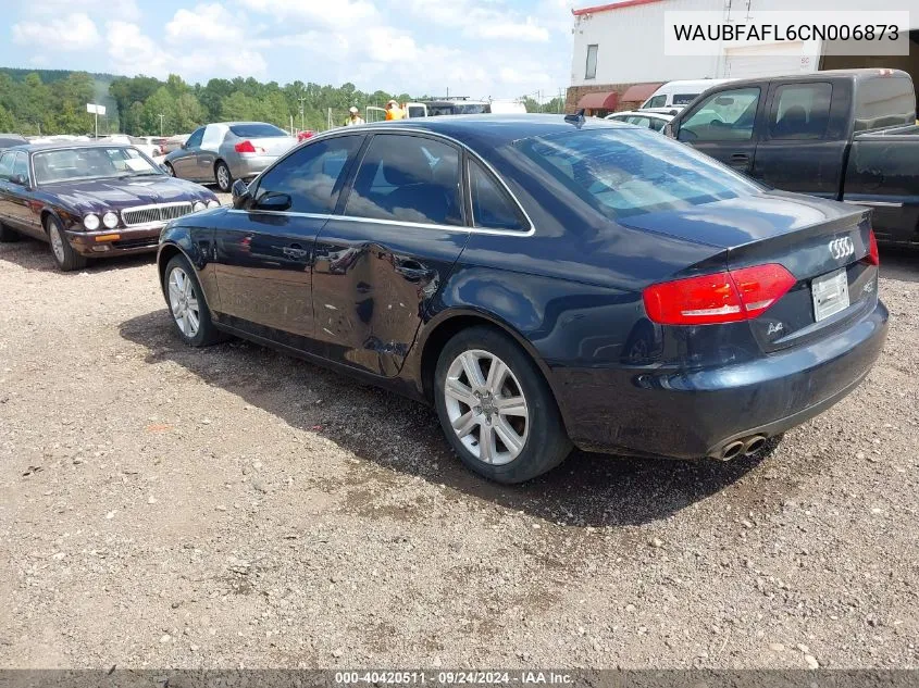 WAUBFAFL6CN006873 2012 Audi A4 2.0T Premium