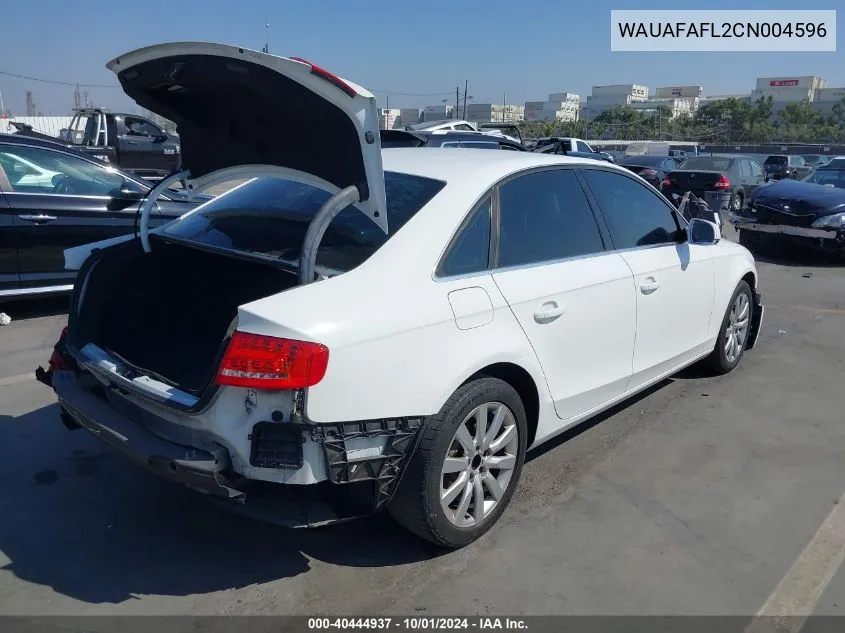 WAUAFAFL2CN004596 2012 Audi A4 2.0T Premium