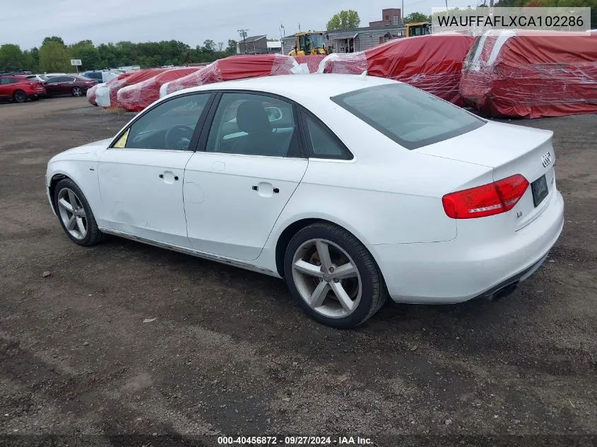 WAUFFAFLXCA102286 2012 Audi A4 2.0T Premium