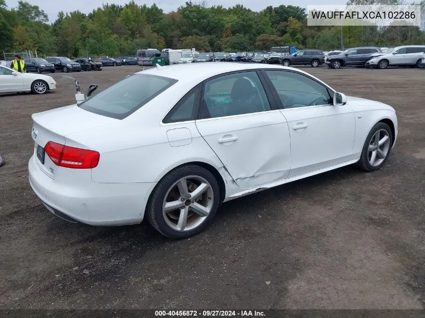 WAUFFAFLXCA102286 2012 Audi A4 2.0T Premium