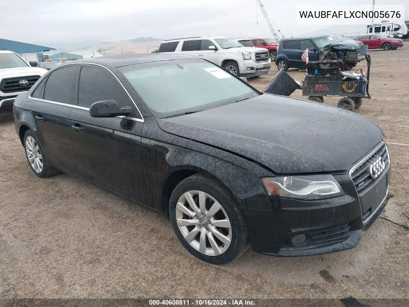 2012 Audi A4 2.0T Premium VIN: WAUBFAFLXCN005676 Lot: 40600811