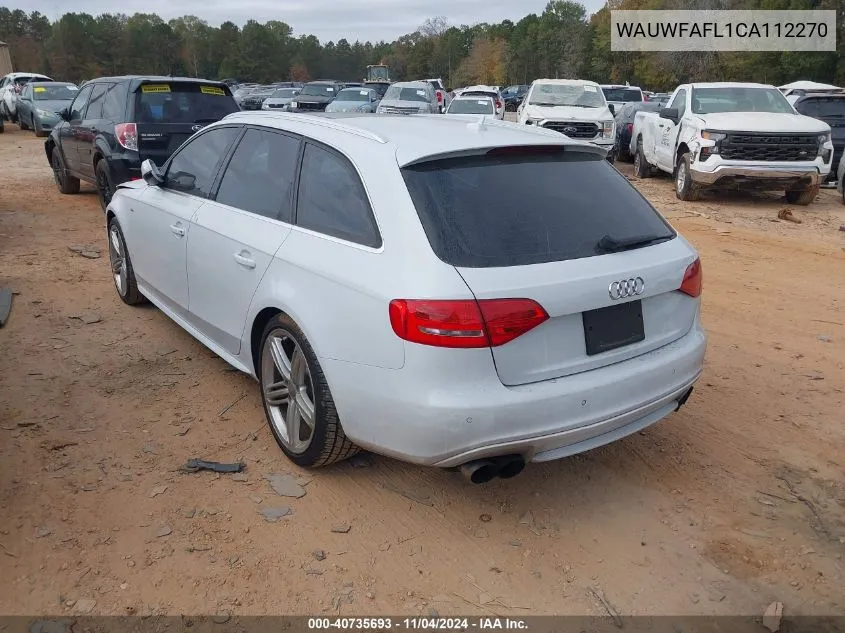 2012 Audi A4 Premium Plus VIN: WAUWFAFL1CA112270 Lot: 40735693