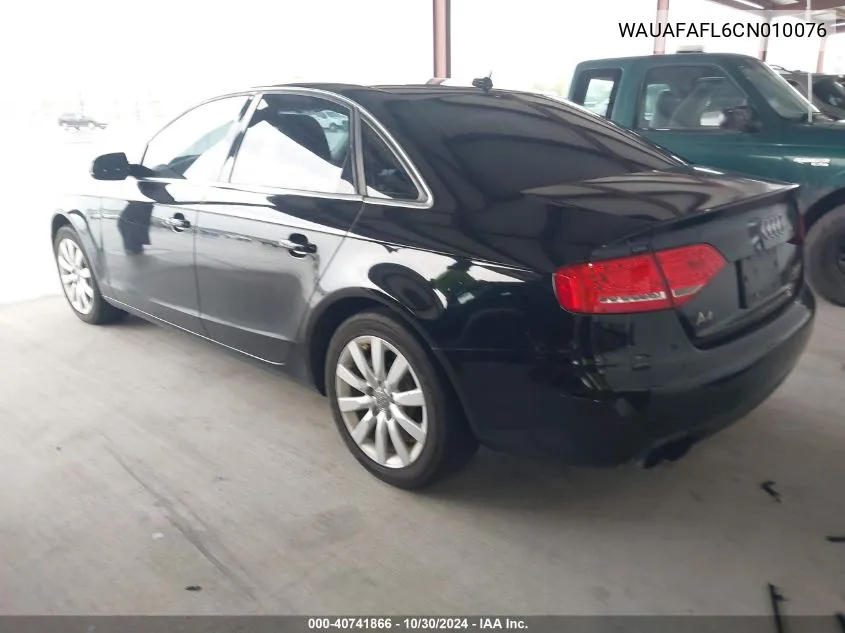 2012 Audi A4 2.0T Premium VIN: WAUAFAFL6CN010076 Lot: 40741866