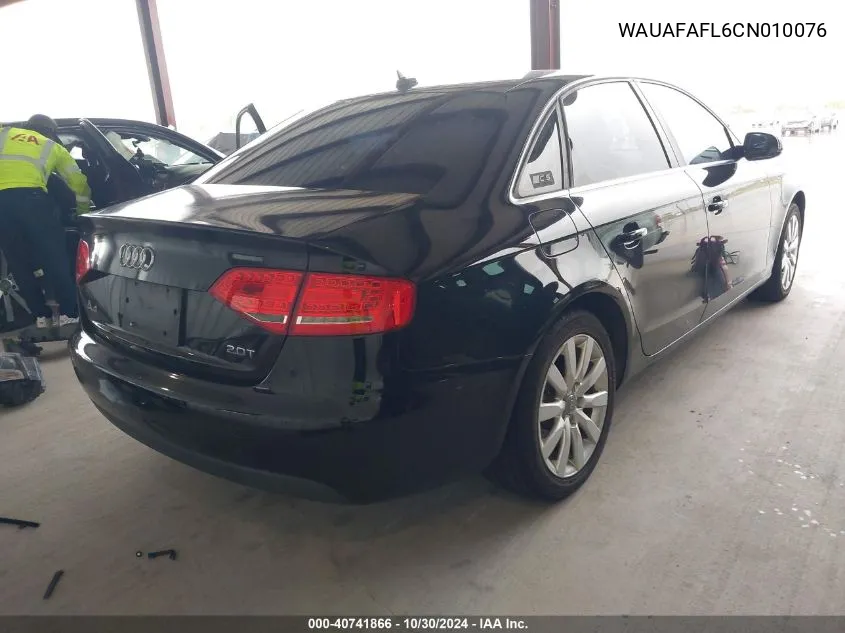 2012 Audi A4 2.0T Premium VIN: WAUAFAFL6CN010076 Lot: 40741866