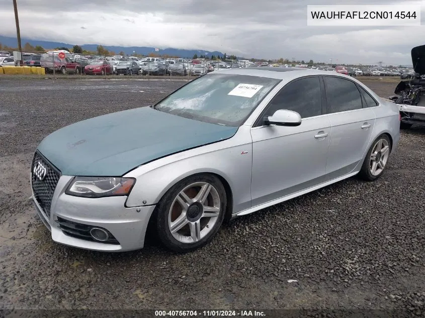 2012 Audi A4 2.0T Premium VIN: WAUHFAFL2CN014544 Lot: 40756704