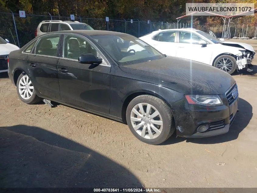 2012 Audi A4 2.0T Premium VIN: WAUBFAFL8CN011072 Lot: 40783641