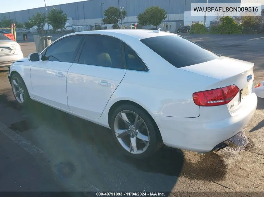 2012 Audi A4 2.0T Premium VIN: WAUBFAFL8CN009516 Lot: 40791093