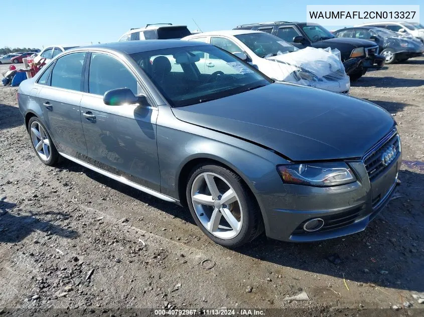 2012 Audi A4 2.0T Premium VIN: WAUMFAFL2CN013327 Lot: 40792967