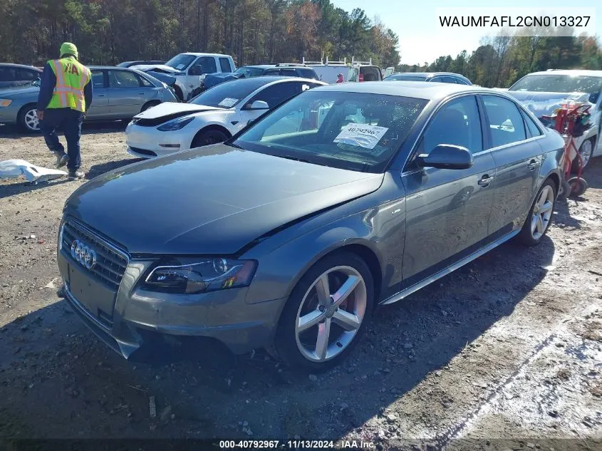 2012 Audi A4 2.0T Premium VIN: WAUMFAFL2CN013327 Lot: 40792967