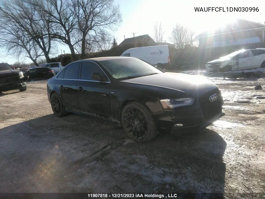 2013 Audi A4 VIN: WAUFFCFL1DN030996 Lot: 11907818