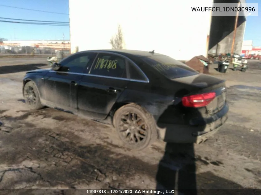 2013 Audi A4 VIN: WAUFFCFL1DN030996 Lot: 11907818