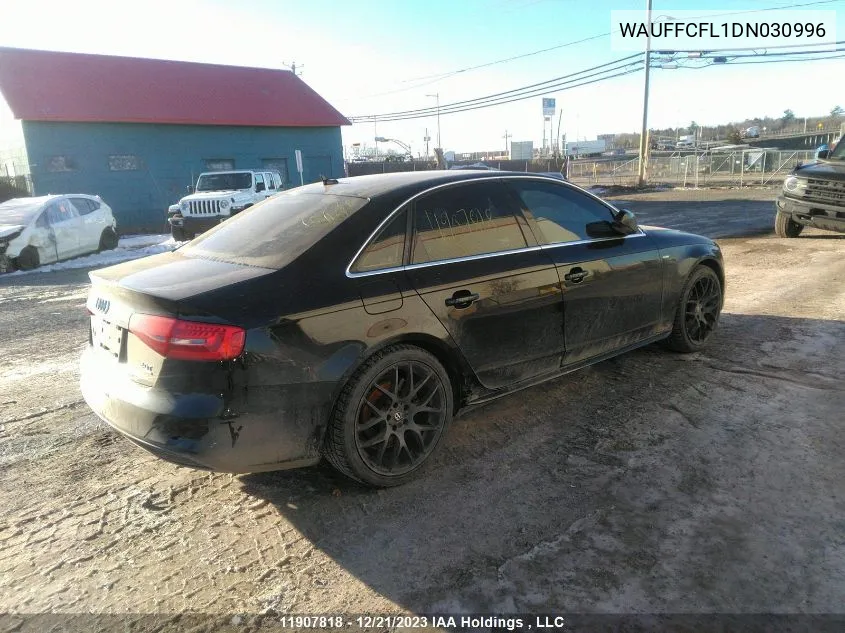 2013 Audi A4 VIN: WAUFFCFL1DN030996 Lot: 11907818