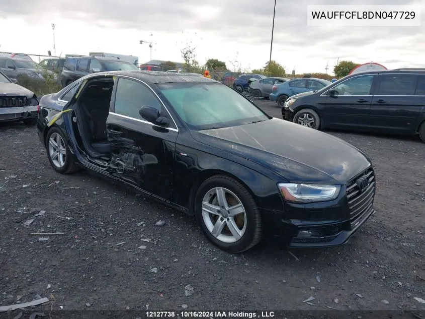 2013 Audi A4 VIN: WAUFFCFL8DN047729 Lot: 12127738