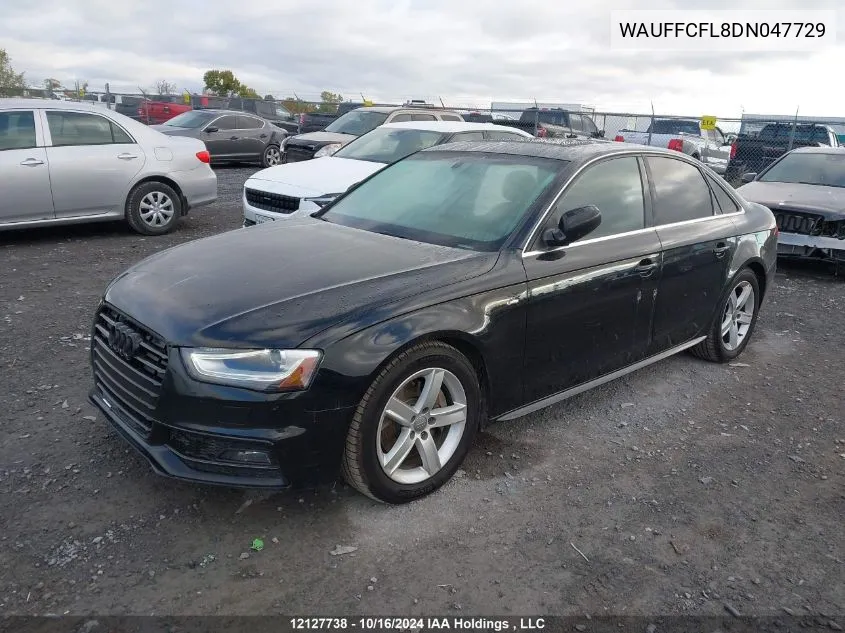 2013 Audi A4 VIN: WAUFFCFL8DN047729 Lot: 12127738