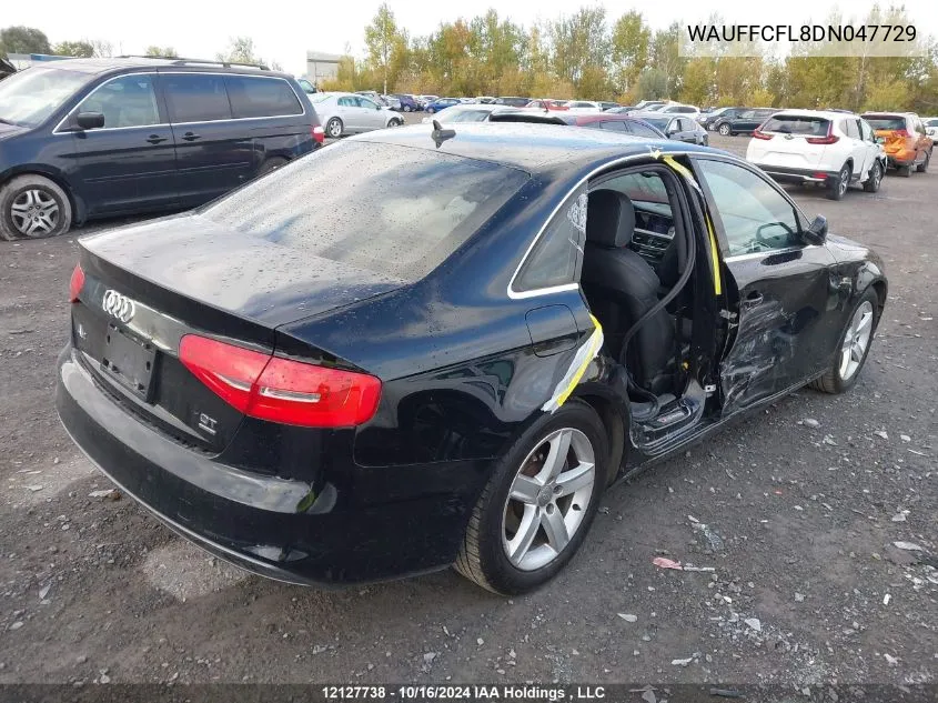 2013 Audi A4 VIN: WAUFFCFL8DN047729 Lot: 12127738