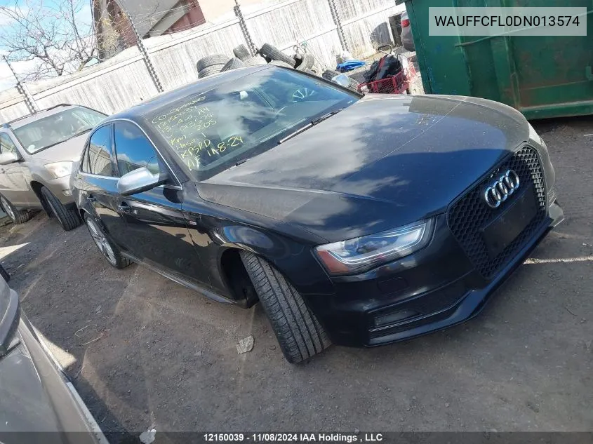 2013 Audi A4 VIN: WAUFFCFL0DN013574 Lot: 12150039