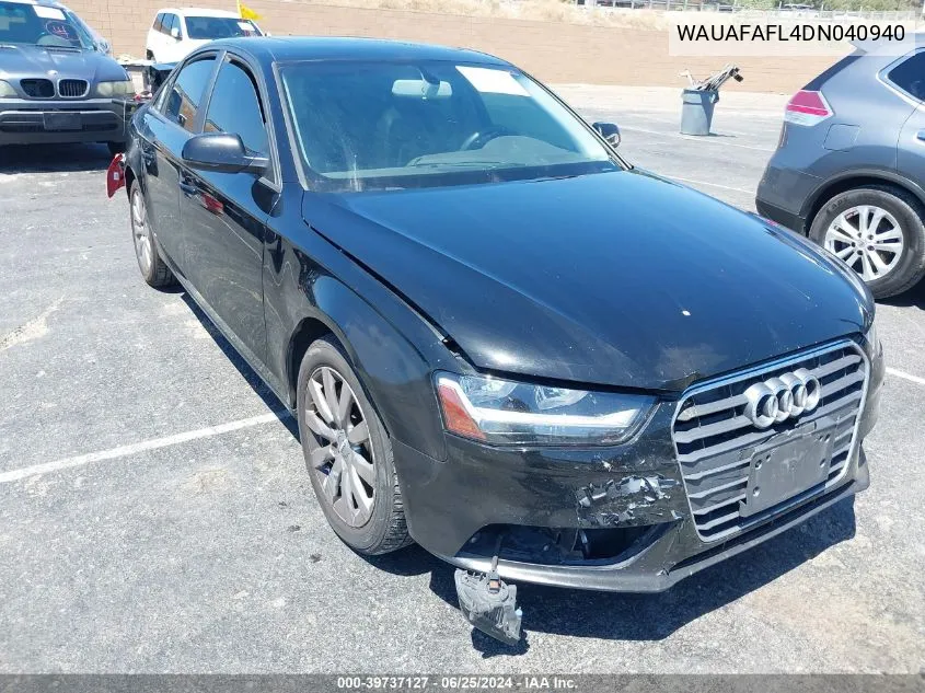 WAUAFAFL4DN040940 2013 Audi A4 2.0T Premium