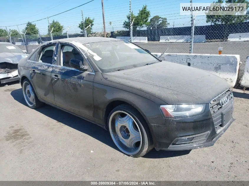 2013 Audi A4 2.0T Premium VIN: WAUAFAFL6DN029177 Lot: 39809384