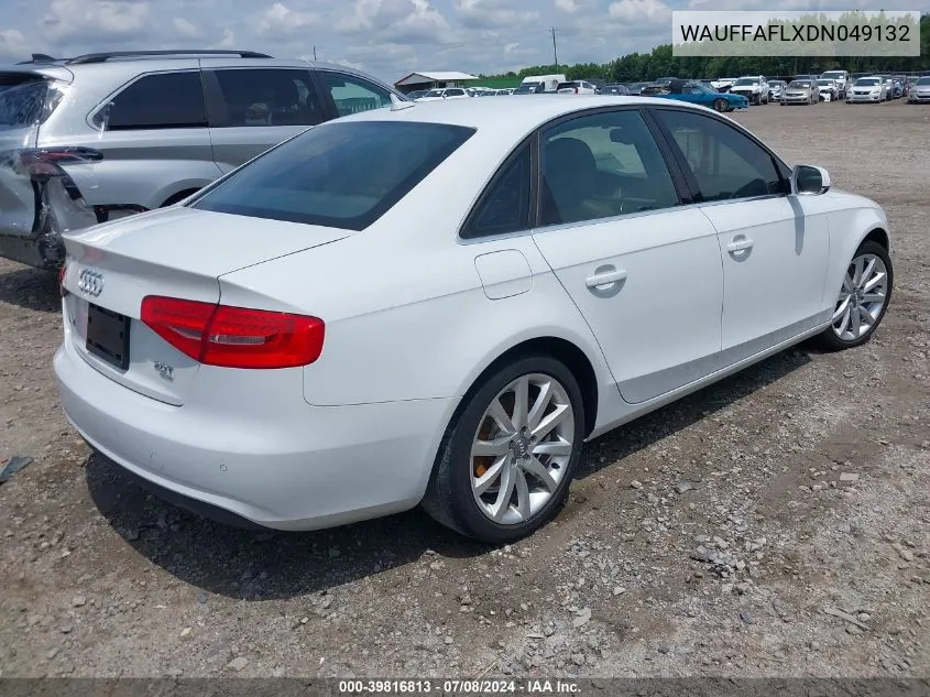 WAUFFAFLXDN049132 2013 Audi A4 2.0T Premium