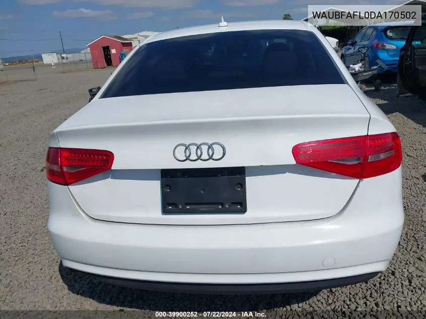 2013 Audi A4 2.0T Premium VIN: WAUBFAFL0DA170502 Lot: 39900252