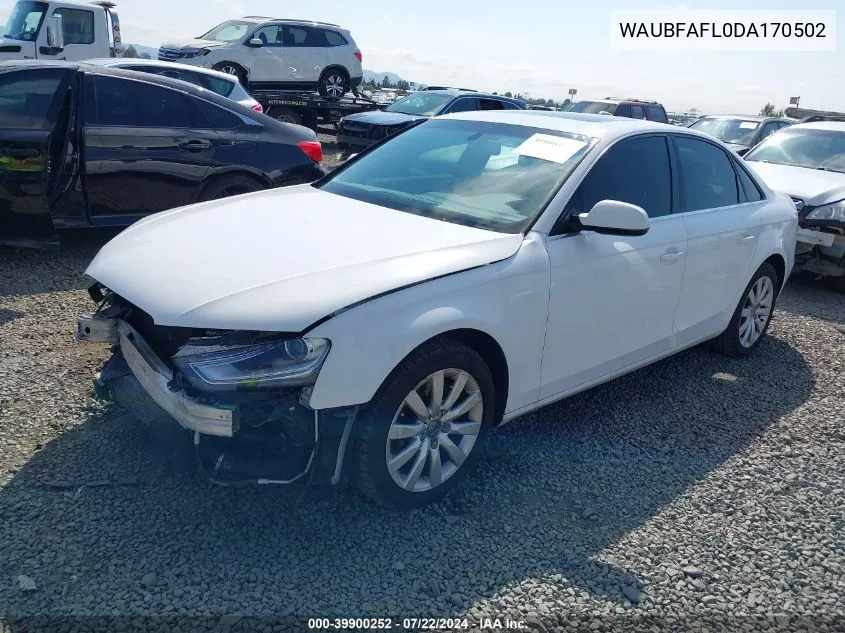 WAUBFAFL0DA170502 2013 Audi A4 2.0T Premium