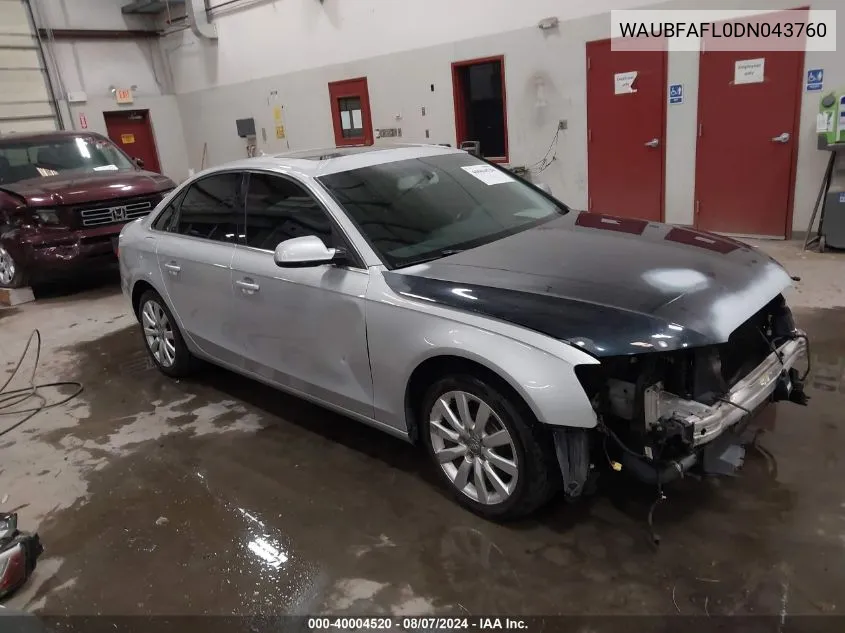 WAUBFAFL0DN043760 2013 Audi A4 2.0T Premium