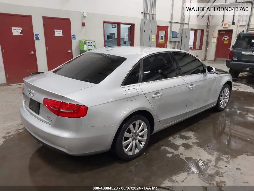 WAUBFAFL0DN043760 2013 Audi A4 2.0T Premium