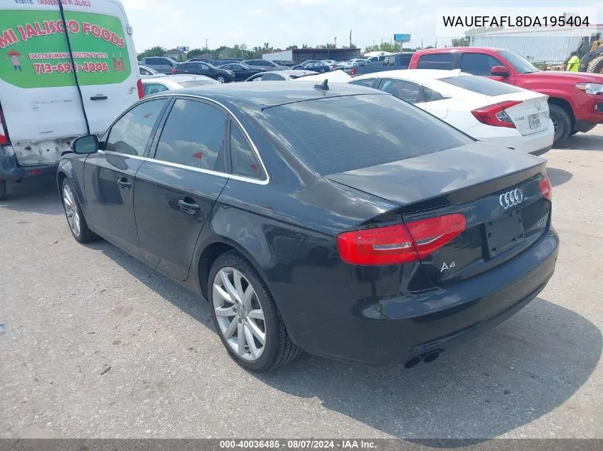 WAUEFAFL8DA195404 2013 Audi A4 2.0T Premium