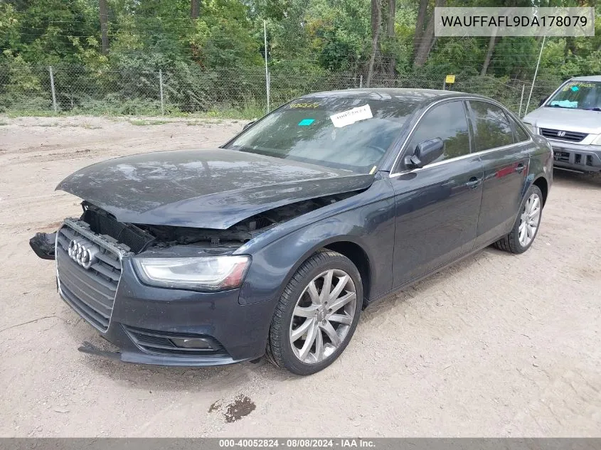 2013 Audi A4 Premium Plus VIN: WAUFFAFL9DA178079 Lot: 40052824