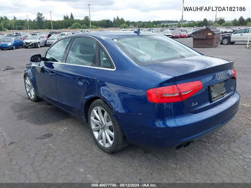 2013 Audi A4 2.0T Premium VIN: WAUHFAFL7DA182186 Lot: 40077750