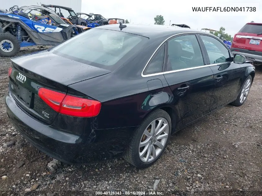 2013 Audi A4 2.0T Premium VIN: WAUFFAFL6DN041738 Lot: 40128343