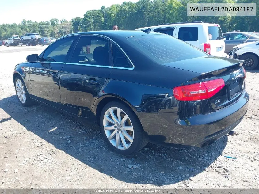 2013 Audi A4 2.0T Premium VIN: WAUFFAFL2DA084187 Lot: 40139672