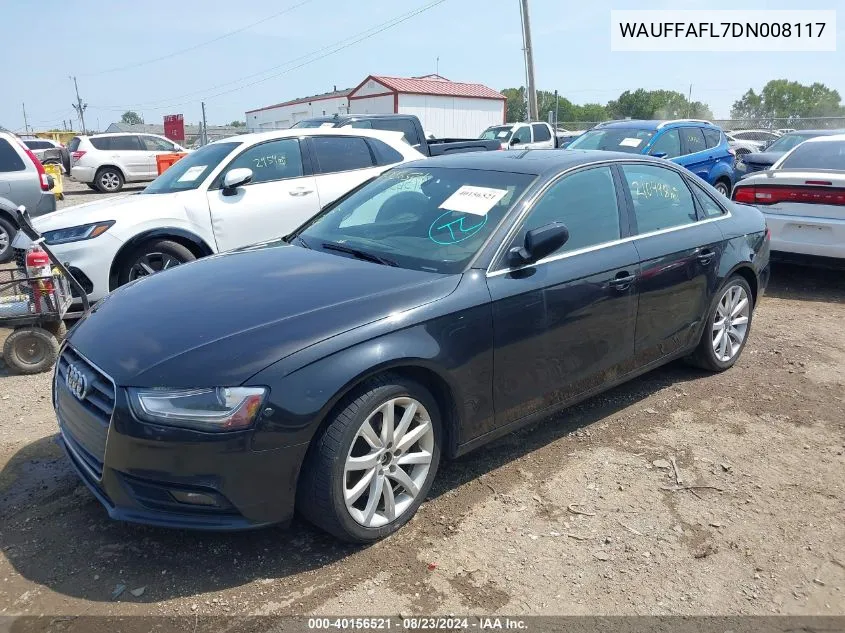 WAUFFAFL7DN008117 2013 Audi A4 2.0T Premium