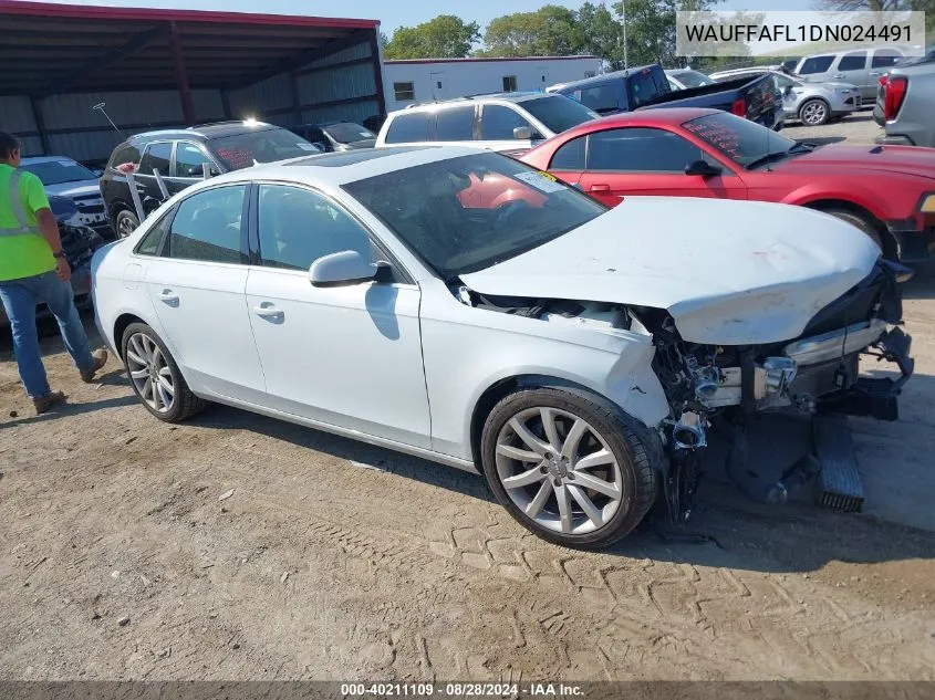 WAUFFAFL1DN024491 2013 Audi A4 2.0T Premium