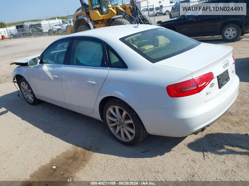 WAUFFAFL1DN024491 2013 Audi A4 2.0T Premium