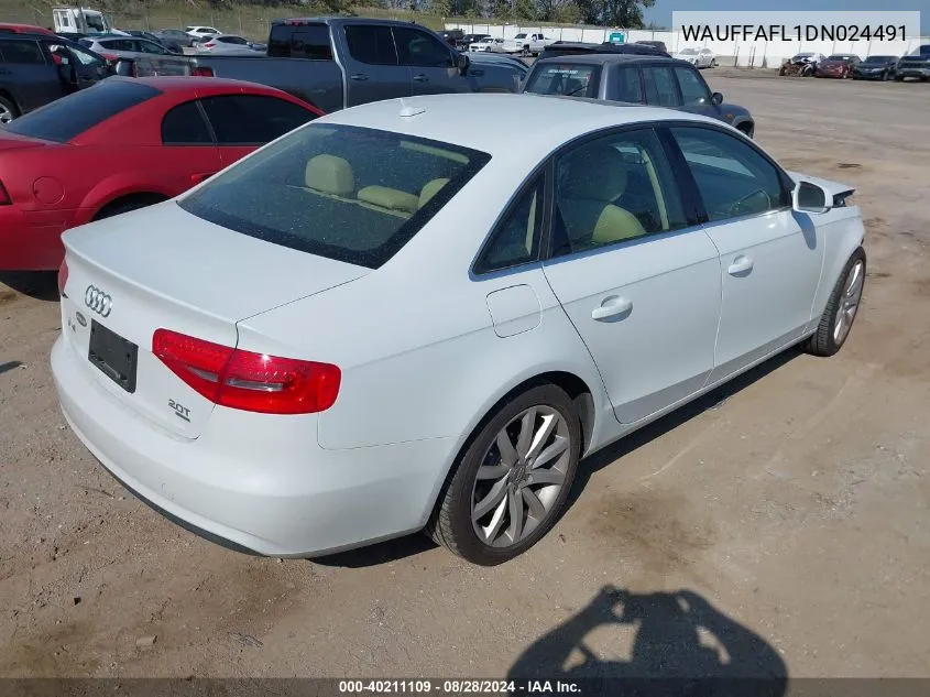 WAUFFAFL1DN024491 2013 Audi A4 2.0T Premium