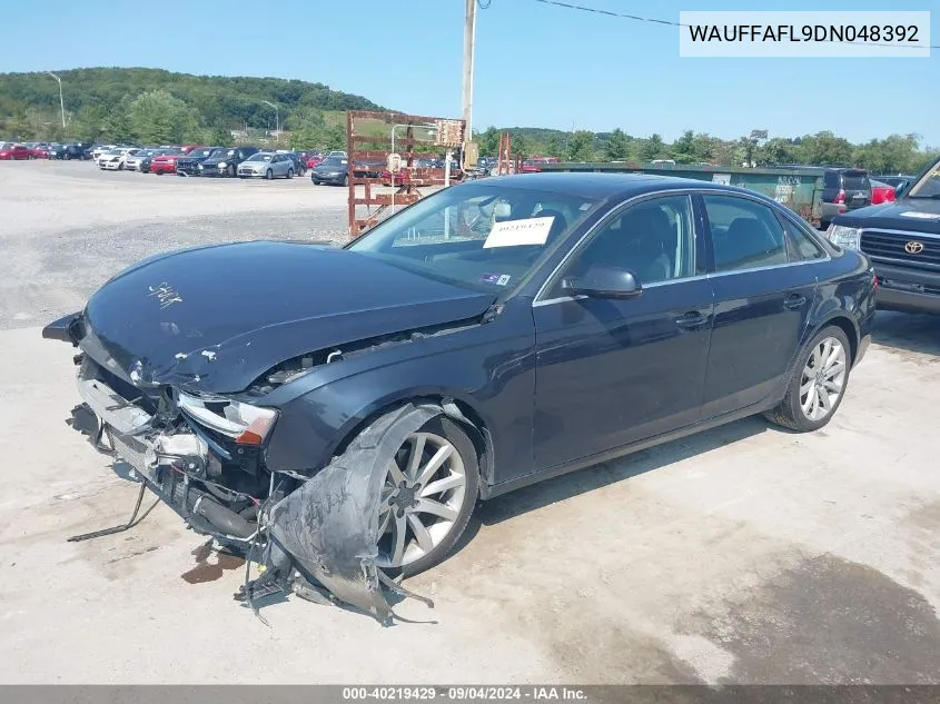 WAUFFAFL9DN048392 2013 Audi A4 2.0T Premium