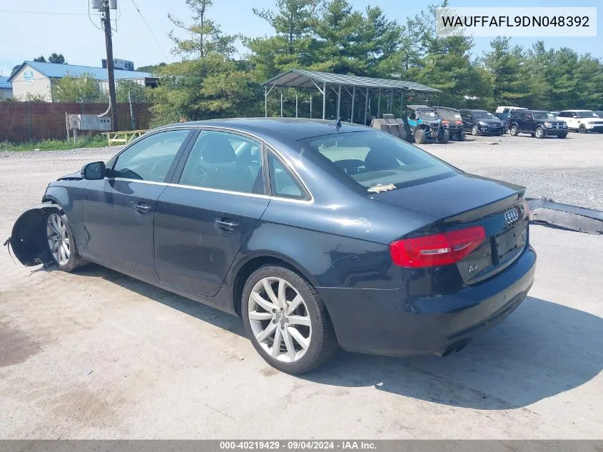 WAUFFAFL9DN048392 2013 Audi A4 2.0T Premium