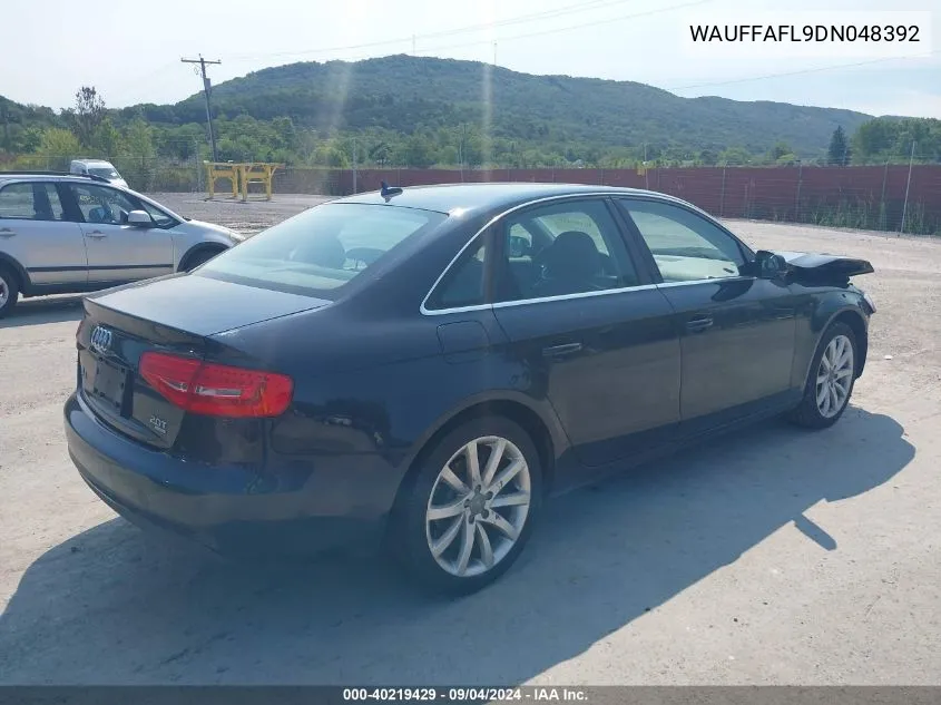 WAUFFAFL9DN048392 2013 Audi A4 2.0T Premium