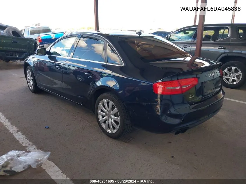 WAUAFAFL6DA045838 2013 Audi A4 2.0T Premium