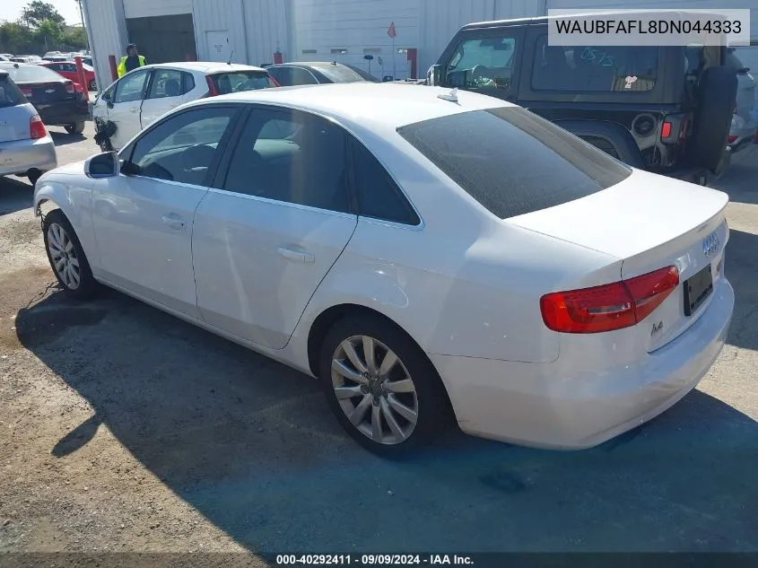 2013 Audi A4 2.0T Premium VIN: WAUBFAFL8DN044333 Lot: 40292411