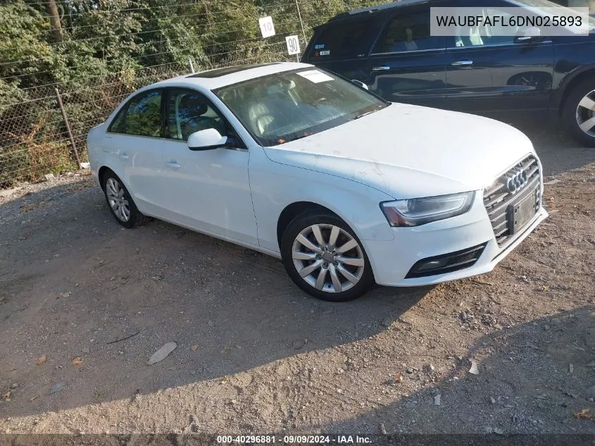 2013 Audi A4 2.0T Premium VIN: WAUBFAFL6DN025893 Lot: 40296881